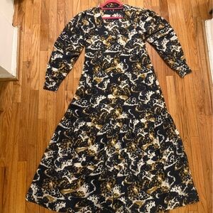 Scotch & Soda Black and Gold Maxi Dress